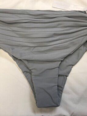 Mikoh Swimwear Sumatra Triangle Top + Shikoku Banded Bottom Shark Grey Set